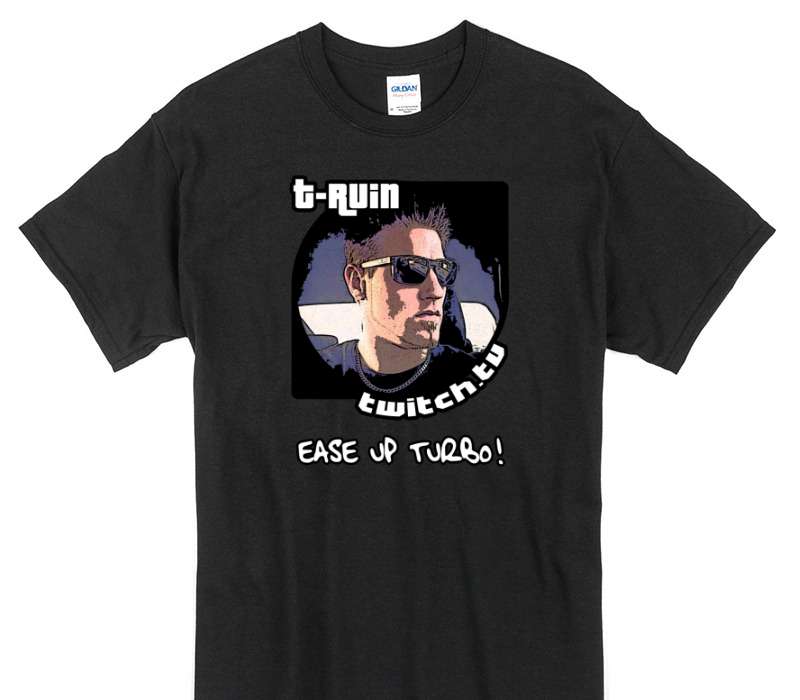 Custom Gildan 100% Cotton Black T-Shirt