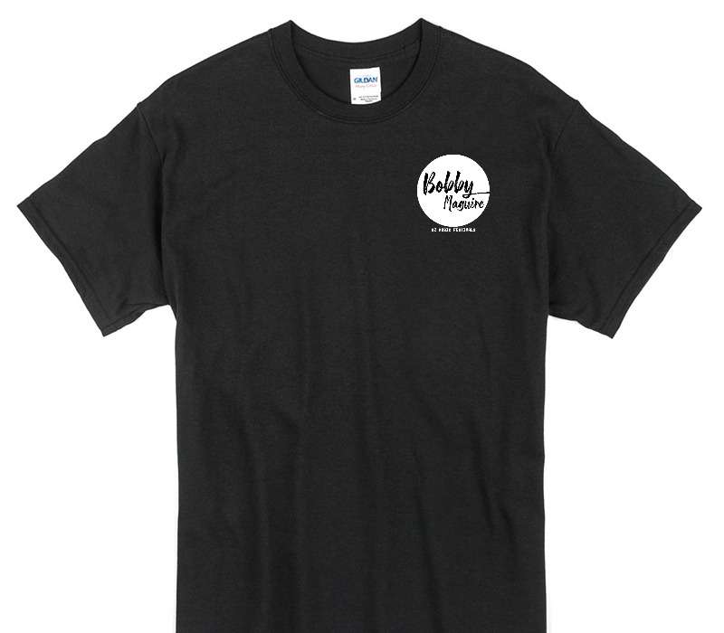 Custom Gildan 100% Cotton Black T-Shirt