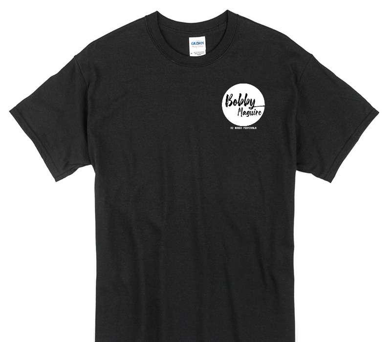 Custom Gildan 100% Cotton Black T-Shirt
