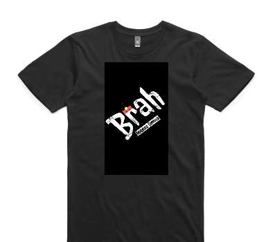 Custom AS Colour 100% Cotton Black T-Shirt