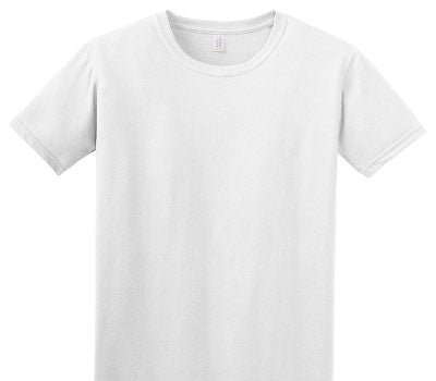 Custom Adult Soft Style 100% Cotton White T-Shirt