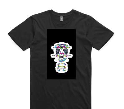 Custom AS Colour 100% Cotton Black T-Shirt