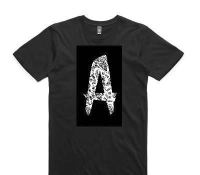 Custom AS Colour 100% Cotton Black T-Shirt