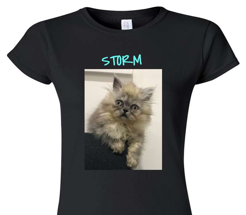 Custom Womens Soft Style 100% Cotton Black T-Shirt