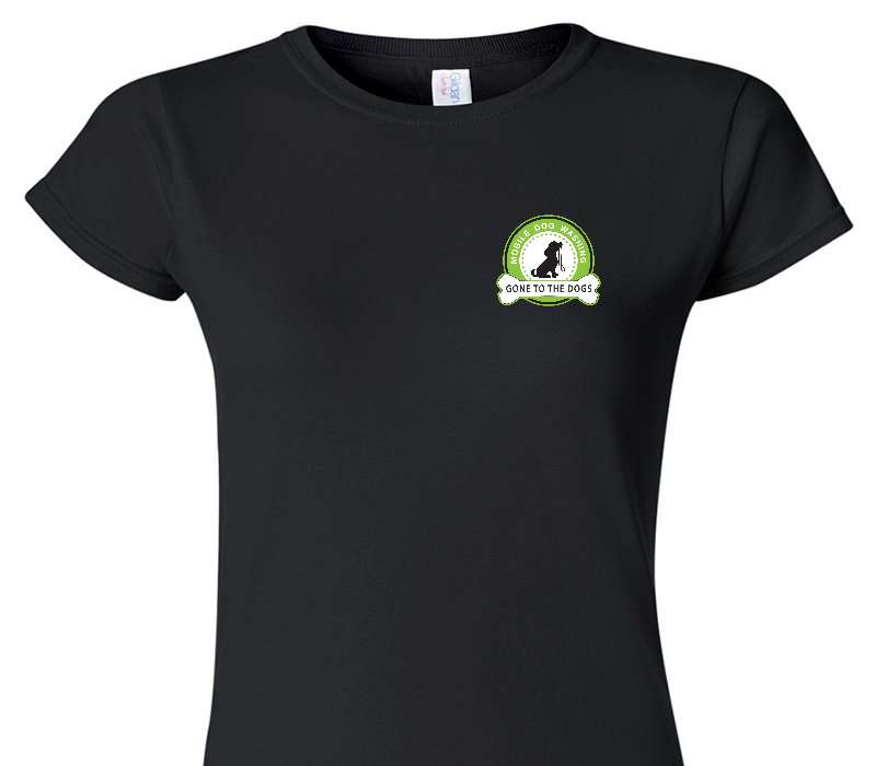 Custom Womens Soft Style 100% Cotton Black T-Shirt