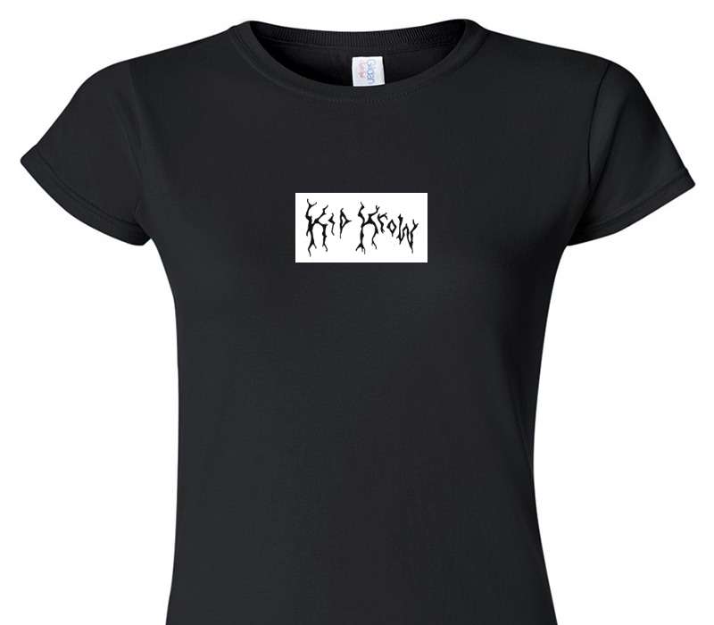 Custom Womens Soft Style 100% Cotton Black T-Shirt
