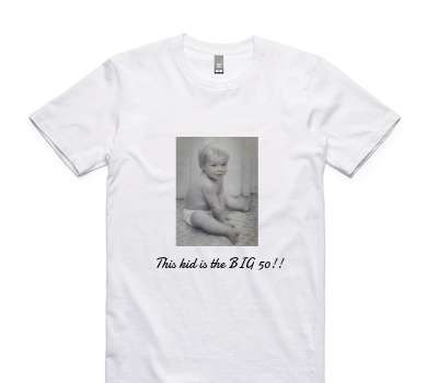Custom AS Colour 100% Cotton White T-Shirt