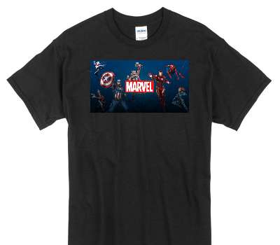 Custom Gildan 100% Cotton Black T-Shirt