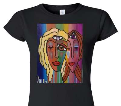 Custom Womens Soft Style 100% Cotton Black T-Shirt