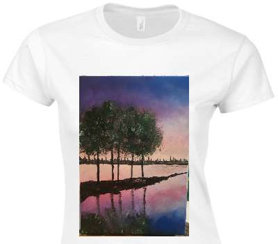 Custom Womens Soft Style 100% Cotton White T-Shirt