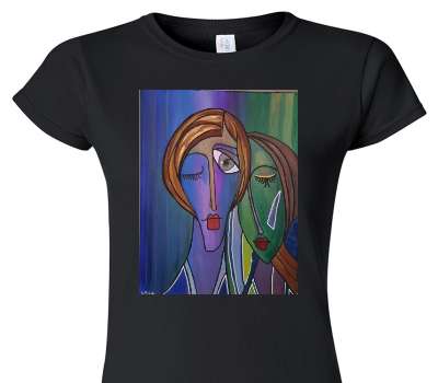 Custom Womens Soft Style 100% Cotton Black T-Shirt