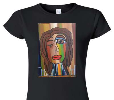 Custom Womens Soft Style 100% Cotton Black T-Shirt