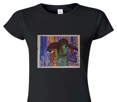 Custom Womens Soft Style 100% Cotton Black T-Shirt