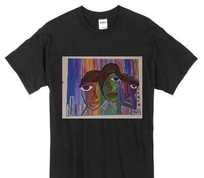 Custom Gildan 100% Cotton Black T-Shirt