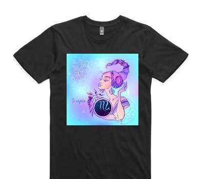 Custom AS Colour 100% Cotton Black T-Shirt
