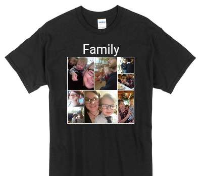 Custom Gildan 100% Cotton Black T-Shirt