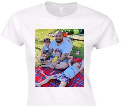 Custom Womens Soft Style 100% Cotton White T-Shirt