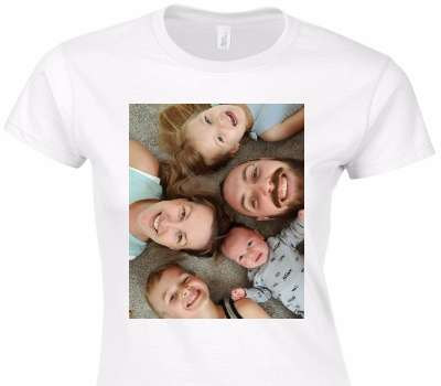 Custom Womens Soft Style 100% Cotton White T-Shirt