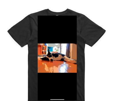 Custom AS Colour 100% Cotton Black T-Shirt