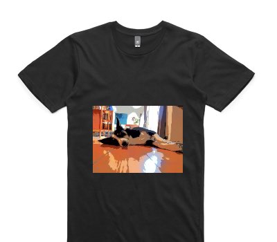 Custom AS Colour 100% Cotton Black T-Shirt