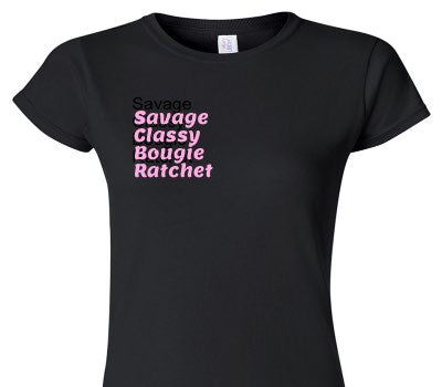 Custom Womens Soft Style 100% Cotton Black T-Shirt