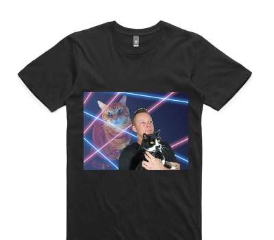 Custom AS Colour 100% Cotton Black T-Shirt
