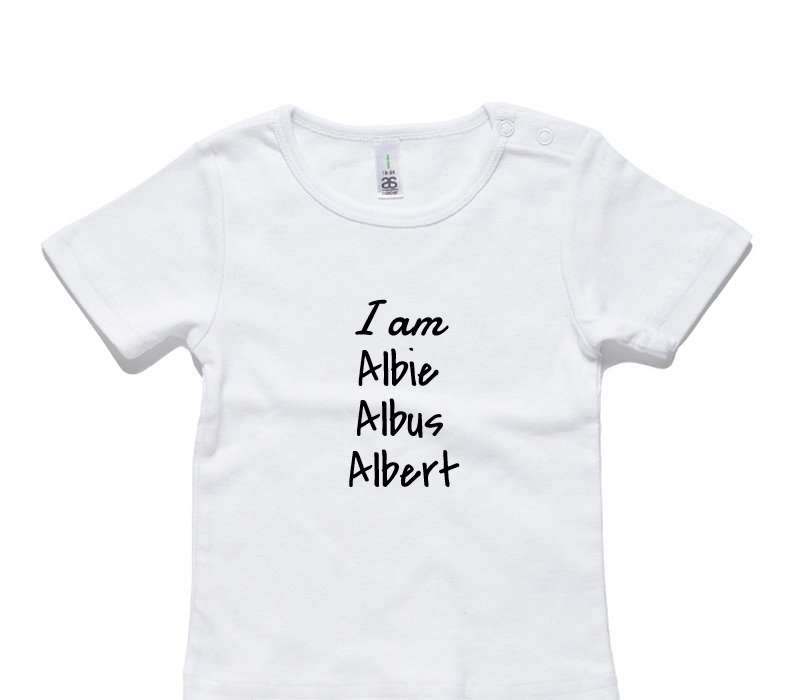 Custom AS Colour White Baby T-Shirt