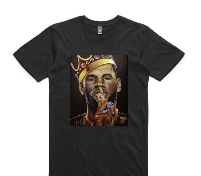 Custom AS Colour 100% Cotton Black T-Shirt