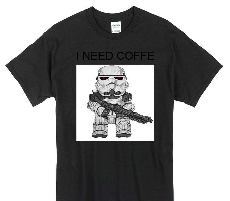 Custom Gildan 100% Cotton Black T-Shirt