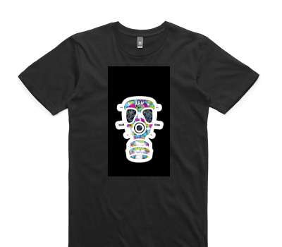 Custom AS Colour 100% Cotton Black T-Shirt