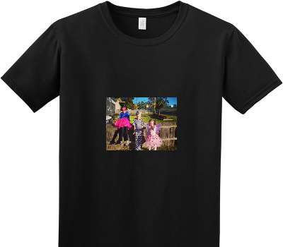 Custom Adult Soft Style 100% Cotton Black T-Shirt