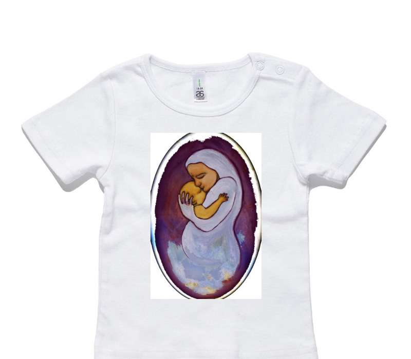 Custom AS Colour White Baby T-Shirt