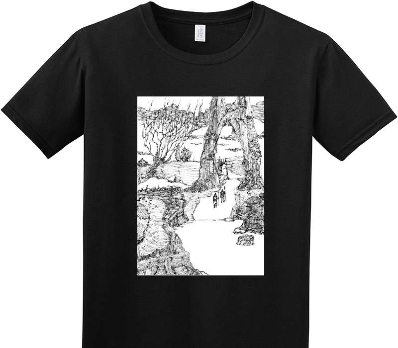 Custom Adult Soft Style 100% Cotton Black T-Shirt