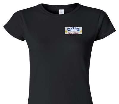 Custom Womens Soft Style 100% Cotton Black T-Shirt