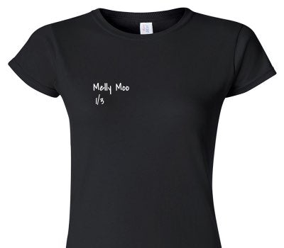 Custom Womens Soft Style 100% Cotton Black T-Shirt