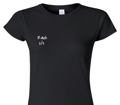 Custom Womens Soft Style 100% Cotton Black T-Shirt