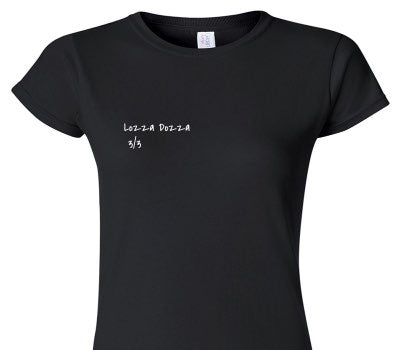 Custom Womens Soft Style 100% Cotton Black T-Shirt