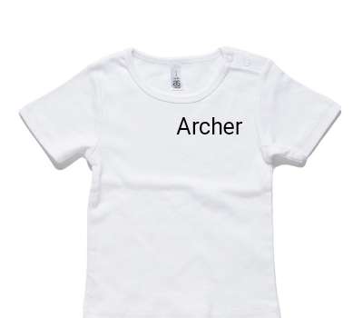 Custom AS Colour White Baby T-Shirt