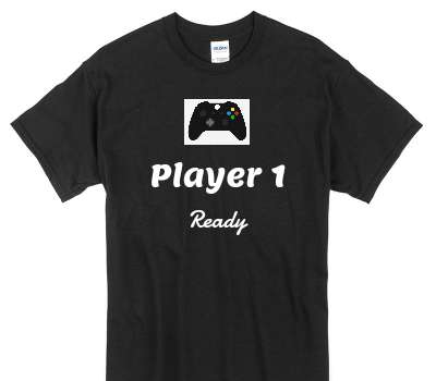 Custom Gildan 100% Cotton Black T-Shirt