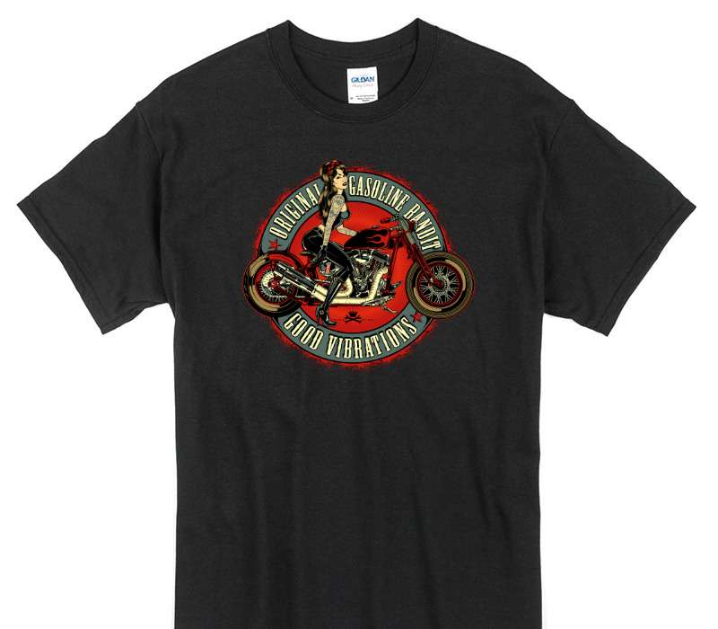 Custom Gildan 100% Cotton Black T-Shirt
