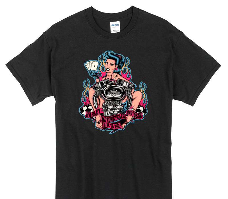 Custom Gildan 100% Cotton Black T-Shirt