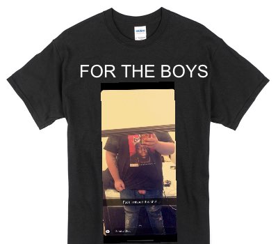 Custom Gildan 100% Cotton Black T-Shirt