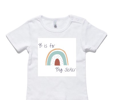 Custom AS Colour White Baby T-Shirt