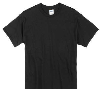 Custom Gildan 100% Cotton Black T-Shirt
