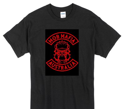 Custom Gildan 100% Cotton Black T-Shirt