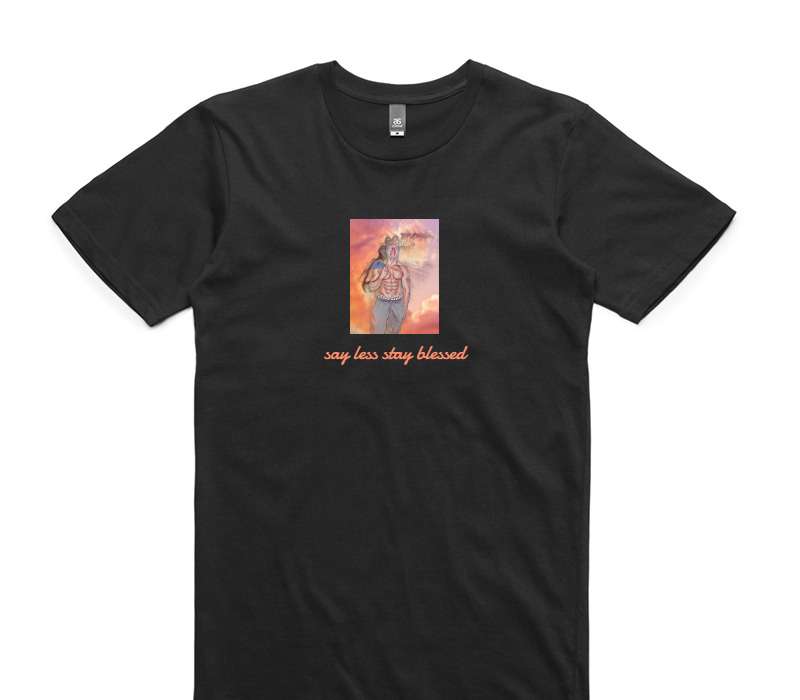 Custom AS Colour 100% Cotton Black T-Shirt