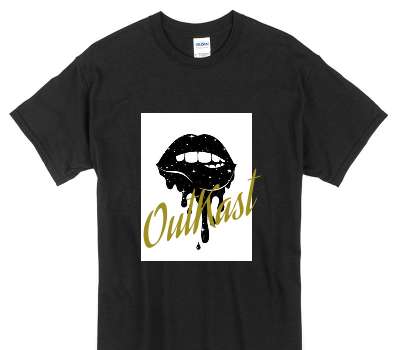 Custom Gildan 100% Cotton Black T-Shirt