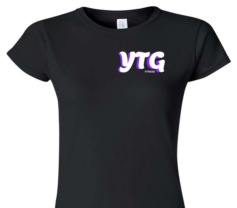 Custom Womens Soft Style 100% Cotton Black T-Shirt