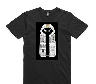 Custom AS Colour 100% Cotton Black T-Shirt