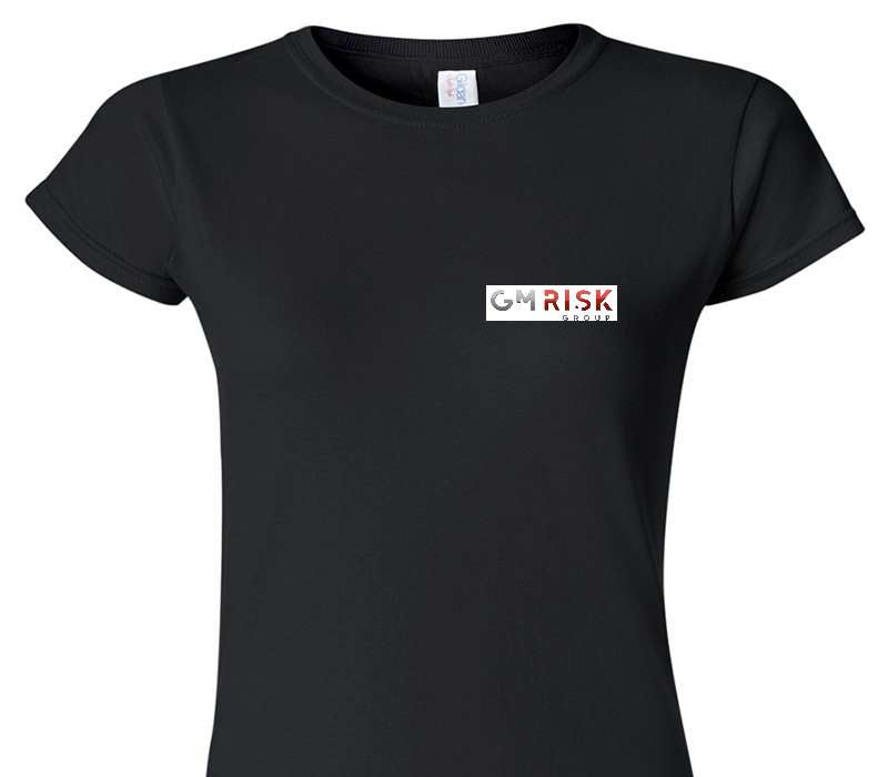 Custom Womens Soft Style 100% Cotton Black T-Shirt